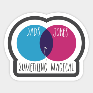 Dad Joke Venn Diagram Sticker